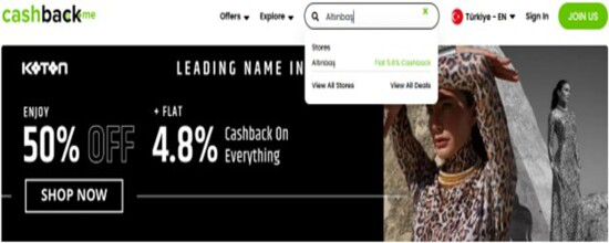 Cashback Altınbaş Arama