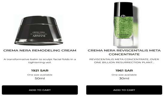 Cashback Armani Beauty Offers