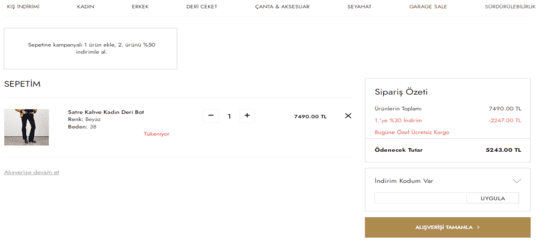 Promosyon Kodu Uygula