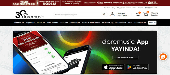 Doremusic Resmi internet sitesi