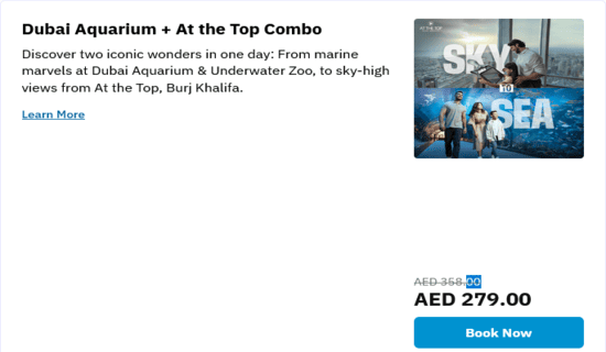 Dubai Aquarium & Underwater Zoo Promo Code
