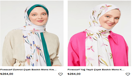 Cashback Fivescarf Desenli Şal