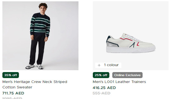 Cashback Lacoste Cashback Offer