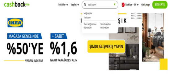 Cashback Tatil.com Arama